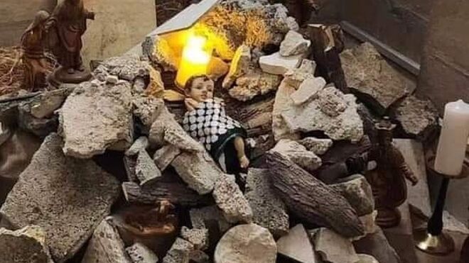 Nacimiento de la iglesia luterana evangélica de Belén. El autor es el padre Ismael.