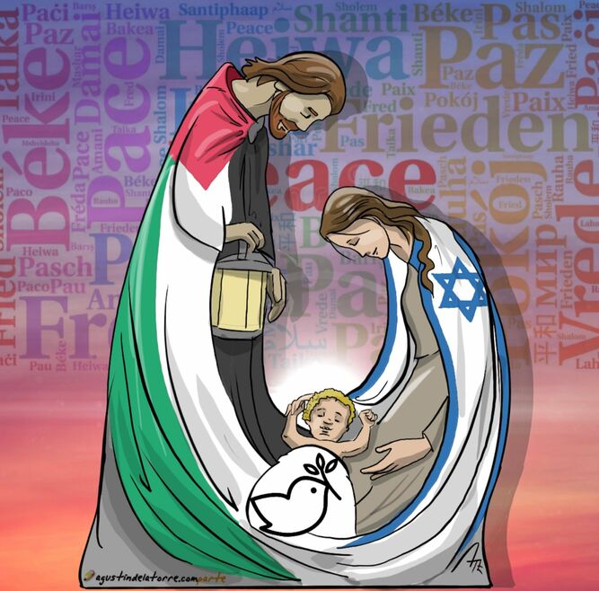 Navidad de paz entre Israel y palestina