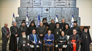 Herzog, con los líderes cristianos de Tierra Santa