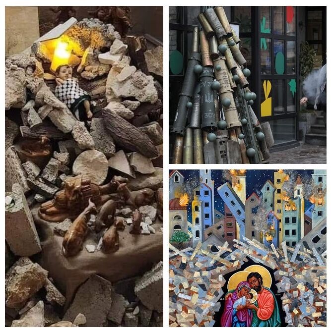 Collage de la Navidad en el mundo