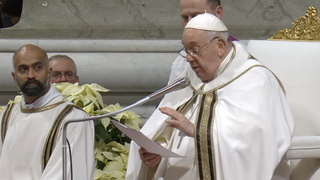 El Papa, durante su homilía