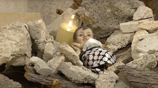 Christ in the rubble