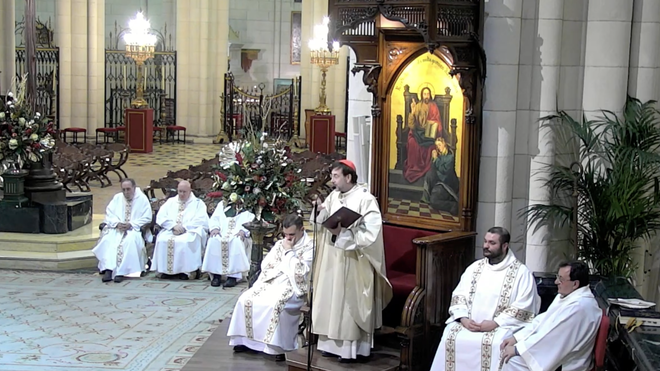 Cobo, en la misa de Nochebuena en La Almudena