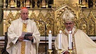 El cardenal Filoni, con el patriarca Pizzaballa