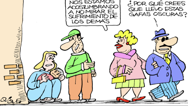 Gafas para no ver el sufrimiento de los demás