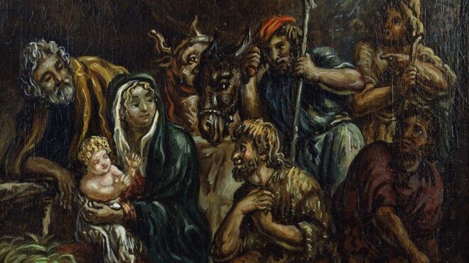 Natividad. Giorgio de Chirico. Museos Vaticanos