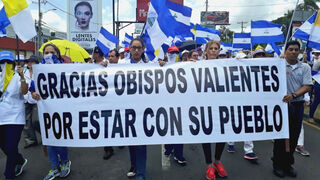 Manifestación católica en Managua. 2018