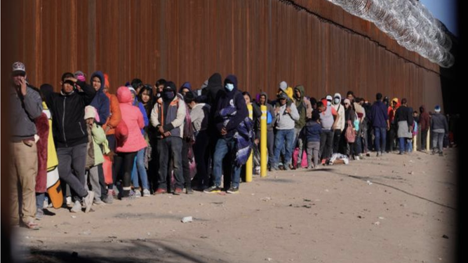 Emigrantes en la frontera con los Estados Unidos