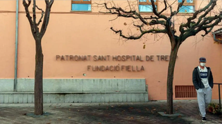 Exterior de la residencia durante la pandemia.