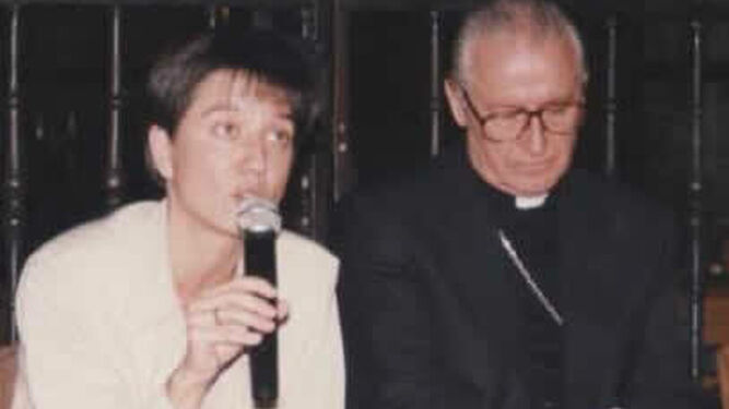 Rosa Deulofeu con el cardenal Carles