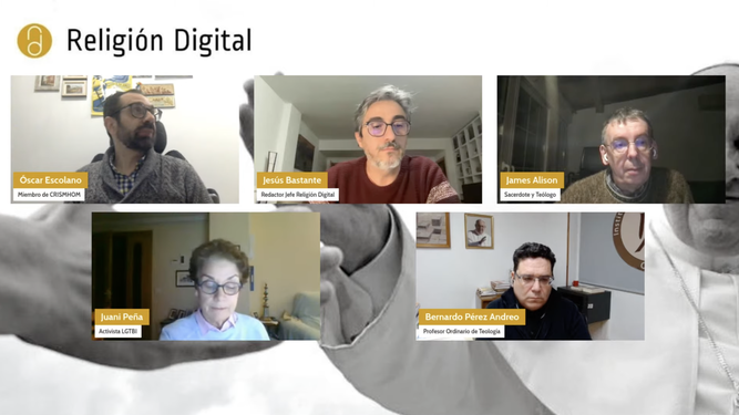 El moderador, Jesús Bastante, con los participantes en el webinar