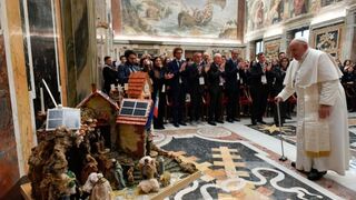 El Papa, con los representantes de los pueblos vaciados de Italia