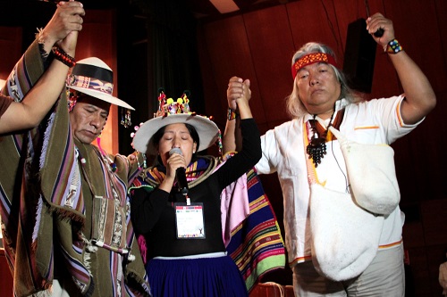 Líderes indígenas en Perú