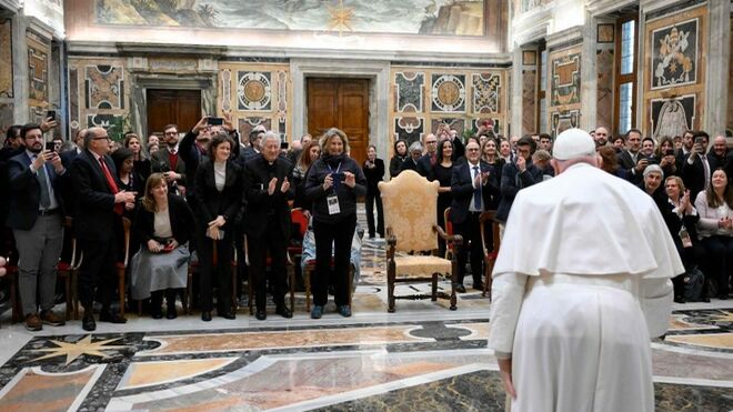 Audiencia con los periodistas que cubren la información de la Santa Sede