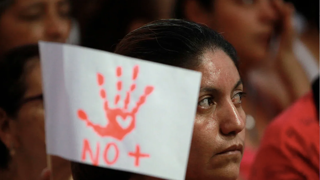 Protesta contra la violencia de género en Colombia