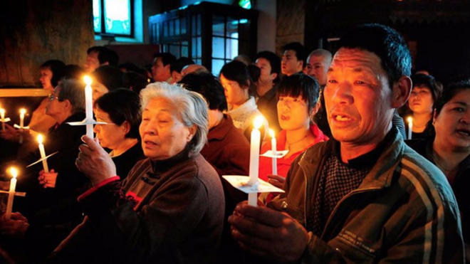 Católicos en China