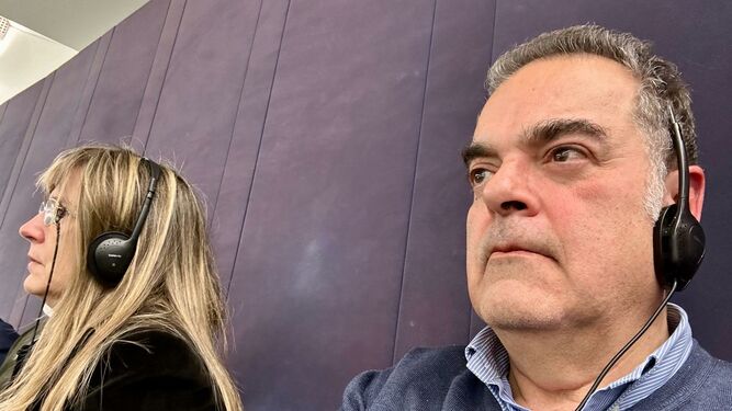 Juan Cuatrecasas y Ana Cuevas, de ANIR, en Estrasburgo