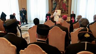 Audiencia del Papa a los miembros de la comisión mixta
