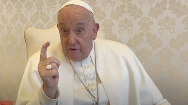 Francisco, en uno de los videomensajes