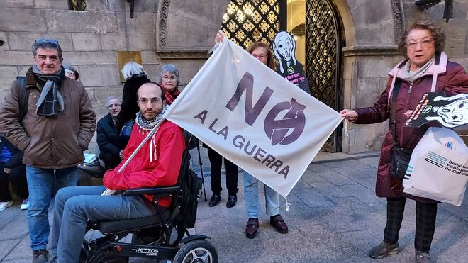 El jesuita Joan Morera en una manifestación en Lleida el pasado 20 de enero.
