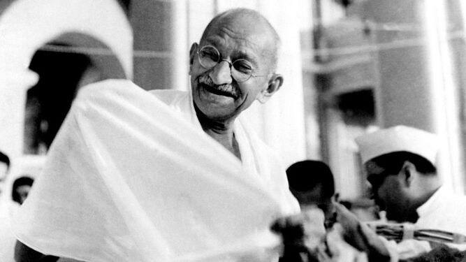 El líder pacifista Mahatma Gandhi.