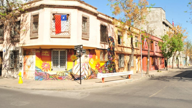 Casas del Barrio Yungay en Santiago