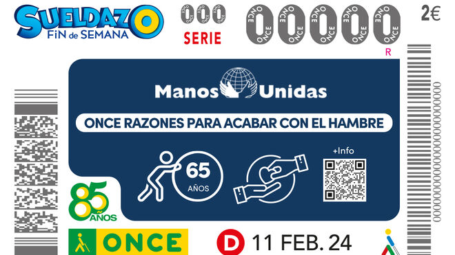 La ONCE, con la nueva campaña de Manos Unidas