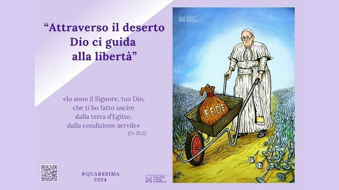 Afiche para el Mensaje del Papa para la Cuaresma 2024
