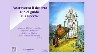 Afiche para el Mensaje del Papa para la Cuaresma 2024