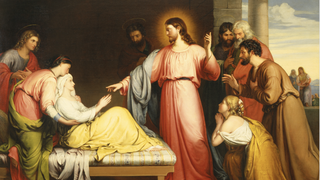 Jesus cura a la suegra de Pedro