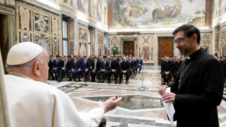 El Papa, cardenal Cobo y los seminaristas de Madrid