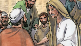 Se acercó, la cogió de la mano y la levantó