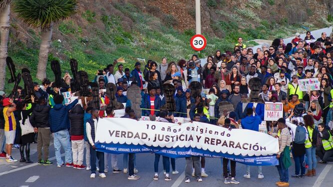 Marcha por los diez años de la tragedia del Tarajal