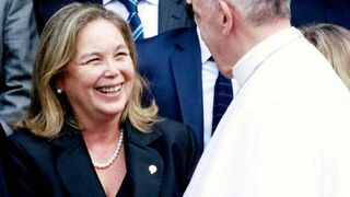 Susana Medina, con el Papa Francisco
