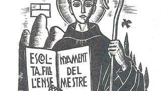 Un grabado de San Benito del P. Oriol