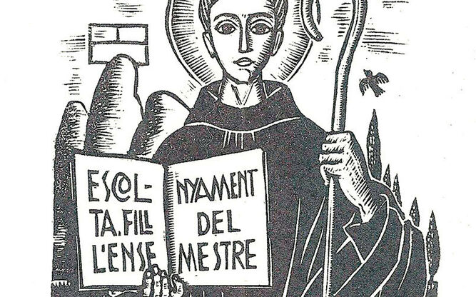 Un grabado de San Benito del P. Oriol