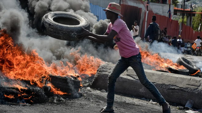 Protesta antigubernamental en Puerto Príncipe (Haití)