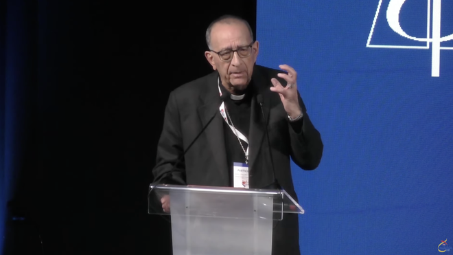 El cardenal Omella durante su intervención