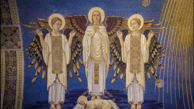 Fresco en la basílica de la Transfiguración