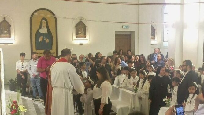Primeras Comuniones en Ajloun, pequeña localidad al norte de Jordania