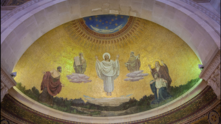 Fresco en la basílica de la Transfiguración, en el Monte Tabor
