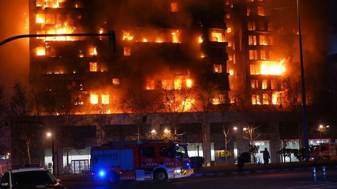 Incendio en Valencia
