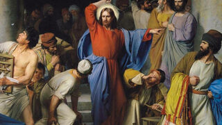 Jesús expulsa a los mercaderes del templo