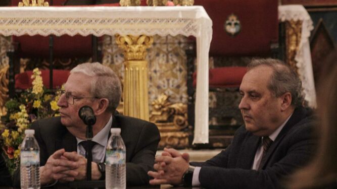 Francisco Vélez de Luna (izquierda) y Joaquín de la Peña Fernández