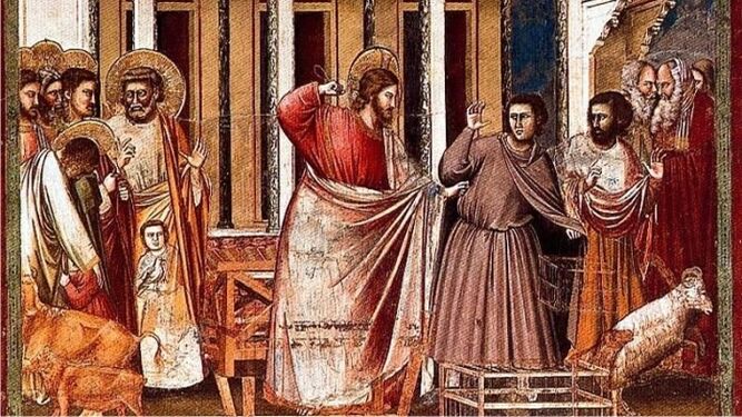 jesús y los mercaderes del templo
