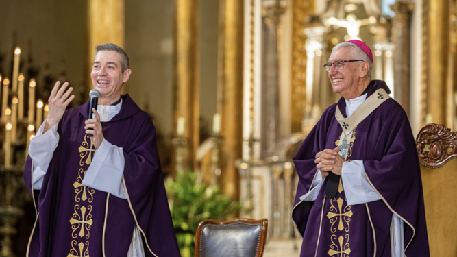 Monseñor Castillo y monseñor Bertomeu