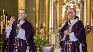 Monseñor Castillo y monseñor Bertomeu