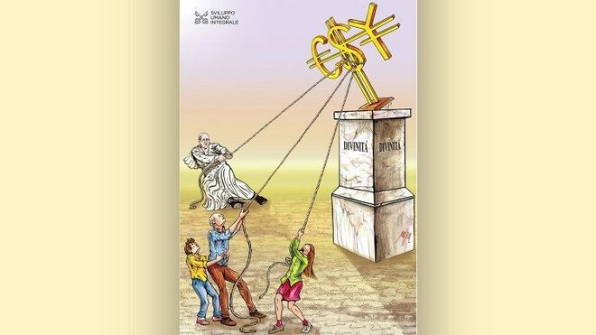 Cuarta ilustración del artista Maupal para los mensajes papales de cuaresma