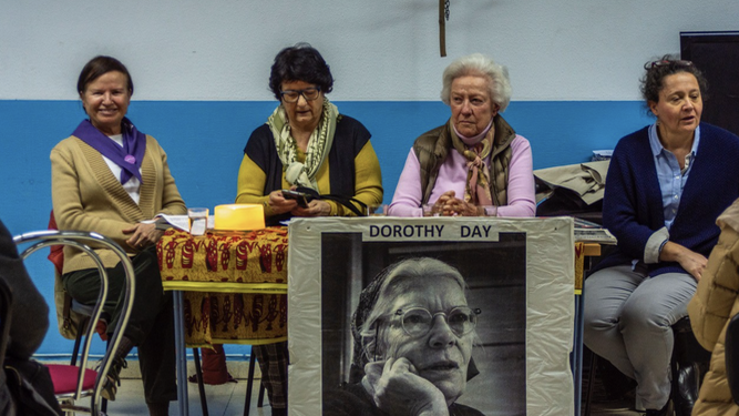 Isabel Gómez Acebo, Margarita Saldaña, Pepa Torres y Candel Arranz