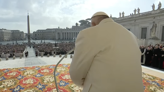 Francisco, al inicio de su audiencia en la plaza de San Pedro
